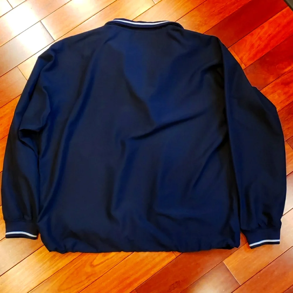 1/4 zip jacket. Men's XL black yellow windbreaker.
